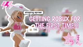GETTING ROBUX FOR THE FIRST TIME! + SHOPPING SPREE! ️ *BOUGHT VIP IN ADOPT ME* || Roblox