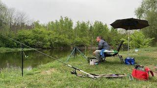 Рыбалка на фидер на реке / Северский Донец