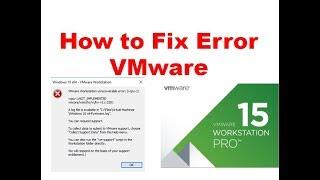 How to Fix Error VMware Workstation || Problem Solved || VMware Workstation 15 Pro