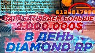 КАК ЛЕГКО ЗАРАБАТЫВАТЬ ОТ 2.000.000$ В ДЕНЬ НА DIAMOND RP - GTA SAMP