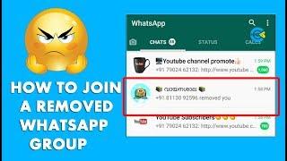 How to Rejoin a Removed WhatsApp group