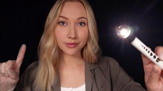 ASMR Comprehensive Eye Exam | Up-Close Eye Inspecting, Follow The Light, Peripheral Focus Tests