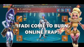 Lords Mobile - My M0T adventure! 1Fadi come to fight and burn ONLINE RALLY TRAP! BARON ACTION!