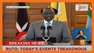 President Ruto addresses the Nation after protesters storm Parliament