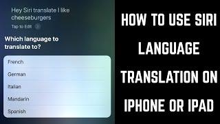 How to Use Siri Language Translation on Apple iPhone or iPad