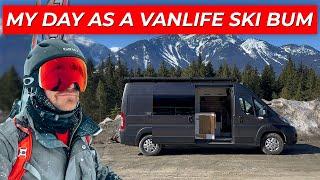 My Day as a VanLife Ski Bum (VanLife Ski Vlog)