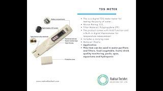 How to use TDS Meter #Digitaltdsmeter#TDSWaterTester RadicalTechArt I RadicalTalks I RadicalTechMart