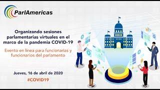 Organizando sesiones parlamentarias virtuales en el marco de la pandemia COVID 19