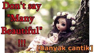 [LEARN MALAY] 287-Don't Ever Say "Many Beautiful(Banyak Cantik)"!