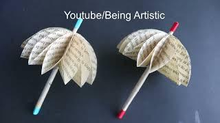 Easy Way To Make Paper Umbrella - Paper Umbrella That Open and Close - Paper Craft