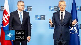 NATO Secretary General with the President of Slovakia  Peter Pellegrini, 28 JUN 2024