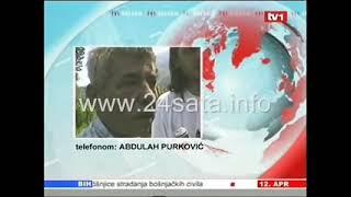 Potočari - Srebrenica 12/07/1995. Srpski novinari Slobodan Vasković i Snježan Lalović -