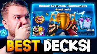 BEST DOUBLE EVOLUTION TOURNAMENT DECKS IN CLASH ROYALE!