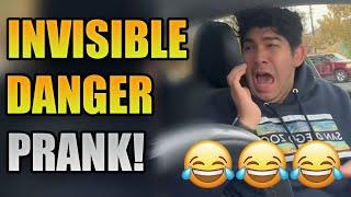 INVISIBLE DANGER PRANK (Try Not To Laugh!!) #3  | Acting Scared Compilation 