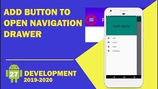 Android tutorial  - 27 - Add Navigation Drawer Button On Appbar To Open Navigation Drawer