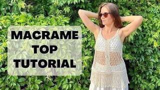 Macrame Top Tutorial │ How To Make a Macrame Top without a mannequin │ Macrame Jacket