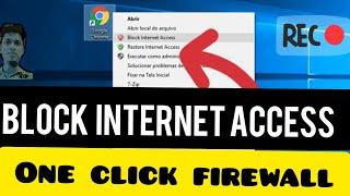 how to block a application from accessing the internet using one click firewall application