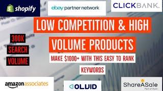 Best Affiliate Marketing Products [Low Competition Keywords]