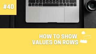 How to Show Values on Rows in Power BI