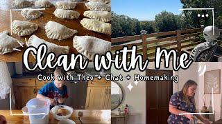 CLEAN WITH ME  | Cook with Me + Homemaking + Meal Prep + Cleaning Motivation