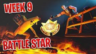 WEEK 9 SECRET BATTLE STAR LOCATION - FORTNITE SEASON 8 WEEK 9 CHALLENGES