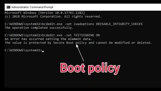 how to disable secure boot policy windows 10