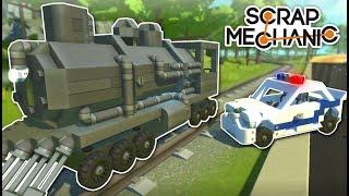 TRAIN HEIST! - Scrap Mechanic Multiplayer Gameplay - Cops & Robbers Challenge