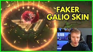 JANKOS Reacts To T1 FAKER GALIO SKIN!