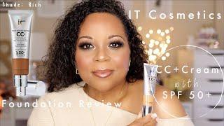 It Cosmetics CC+ Cream with SPF 50+ Foundation Review-Shade Rich | Over 50 | Mind Blowing Results! 