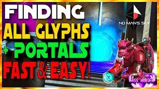 How to Find all Glyphs FAST! & How To Find And Use Portals | No Man's Sky