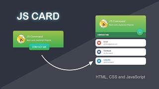 Profile Card Using HTML CSS & JavaScript | Animated Profile Card in JavaScript