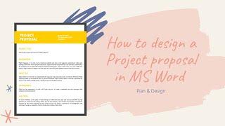 How to Design a Project Proposal in MS Word