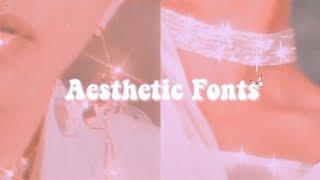 aesthetic font pack | pt.1