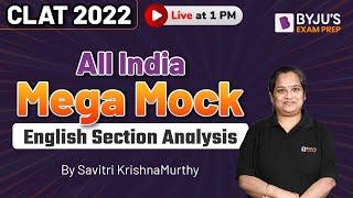 CLAT 2022: English Section - Mega Mock Analysis (3rd- 5th) April | CLAT Mock Test | BYJU’S Exam Prep