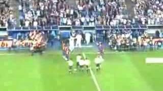 Pasillo del barcelona al real madrid n el bernabeu 2007/2008