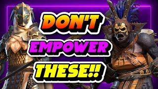DON'T EMPOWER THESE EPICS!!  Raid: Shadow Legends