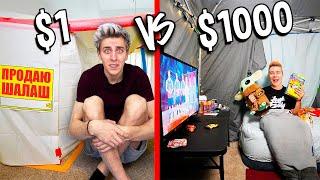 Hut for 1 $ vs 1000 $ *Budget Challenge*