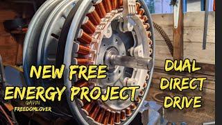 New FREE ENERGY project , dual recycled direct drive WIND TURBINE from washing machine motors