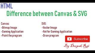 Difference between Canvas and SVG