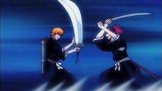 Ichigo vs Renji, Ichigos's first fight against a soul reaper, full fight, english dub