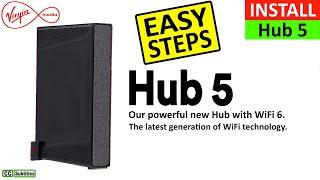 Virgin Media Hub 5 Installation and change Hub 5 WiFi Network Name and change Hub 5 WiFi Password