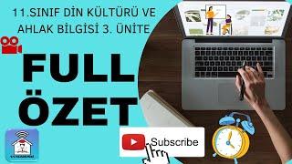 11.Sınıf Din Kültürü ve Ahlak Bilgisi 3. Ünite FULL ÖZET Konu anlatım videosu Ev Akademisi