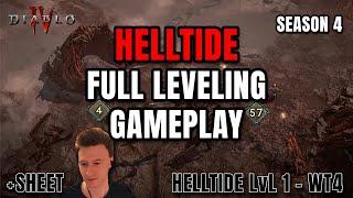 LEVELING IS NUTS IN SEASON 4 - Helltide Gameplay Level 1-WT4 Season 4 Diablo 4