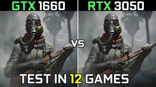 GTX 1660 vs RTX 3050 | Test in 12 New Games | in 2022