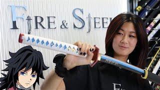 Demon Slayer - Giyu Tomioka's Blue Nichirin SHARP Katana (Giyu Sword)