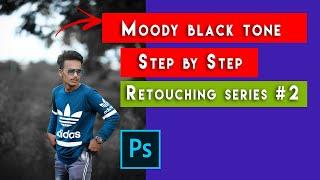 Moody black tone dark editing in photoshop | step by step in hindi |  by mukeshmack