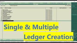 #9 Tally ERP 9 in Kannada/Single Ledger Creation and Multiple Ledger Creation/Alteration & Deletion