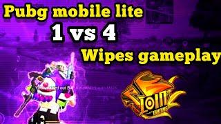 Pubg mobile lite | 1 vs 4 wipe gameplay video | in pubg lite