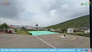 BELL 505 LANDING at MEWAR HELIPAD #udaipurrajasthan #shreemewarheliservices #mhsrides