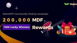 MatrixETF Community Airdrop campaign